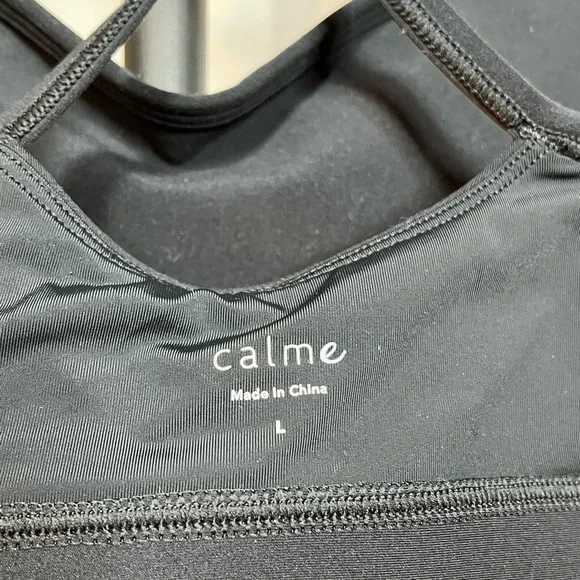 Calme black Racerback sports bra - large - Picture 5 of 5